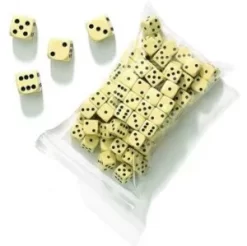 999 Games Winkel -999 Games Winkel 100 dobbelstenen 16 mm creme kleurig 6ad69