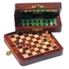 Schaakcassette Palisander Magnetisch16x8cm