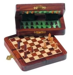 Schaakcassette Palisander Magnetisch16x8cm