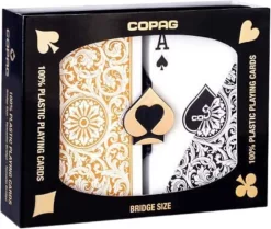 CARTAMUNDI Copag - Double Deck Black & Gold Poker Size