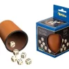 Philos Dobbelbeker Kunstleer (incl. 6 Dobbelstenen)