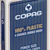 CARTAMUNDI Copag 100% Plastic Jumbo Face 4 Index Blauw