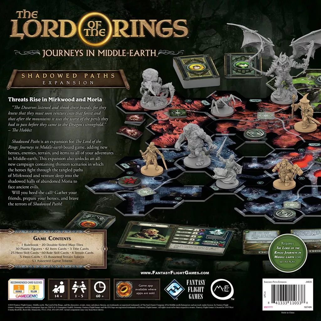 Fantasy Flight Games LotR Journeys In Middle Earth Shadowed Paths 3 Fantasy Flight Games LotR Journeys In Middle Earth Shadowed Paths - Afbeelding 3