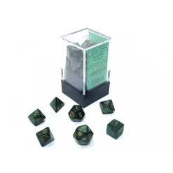 Chessex Scarab Mini-Polyhedral Jade/gold Dobbelsteen Set (7 Stuks)