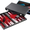 Philos Backgammon Koffer Groot Standaard (rood)
