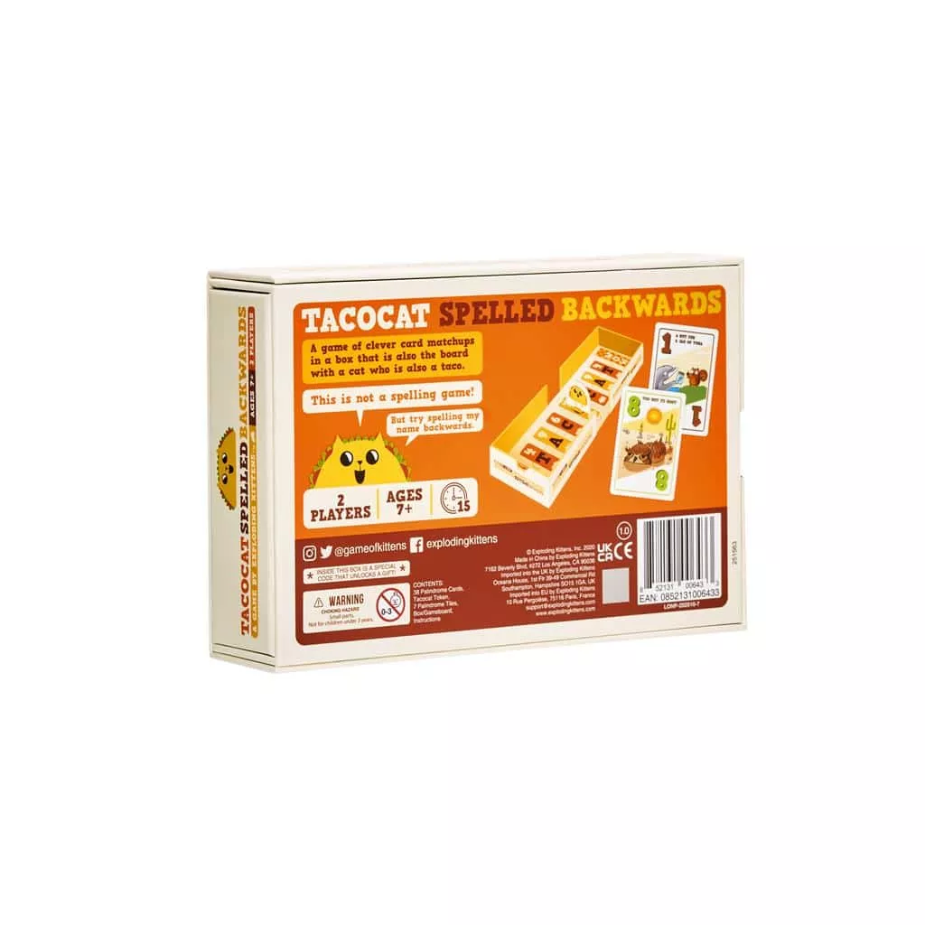 EXPLODING KITTENS Tacocat Spelled Backwards - Bordspel 2 EXPLODING KITTENS Tacocat Spelled Backwards - Bordspel - Afbeelding 2