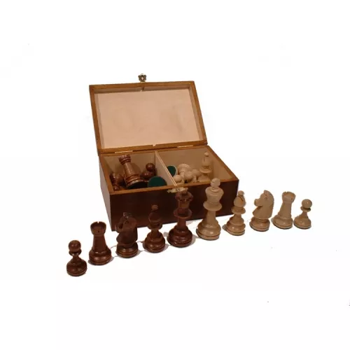 Schaakstukken Staunton In Houten Kist 2 Schaakstukken Staunton In Houten Kist - Afbeelding 2